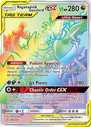 Naganadel & Guzzlord GX (Secret) - 160/236 - Card Masters