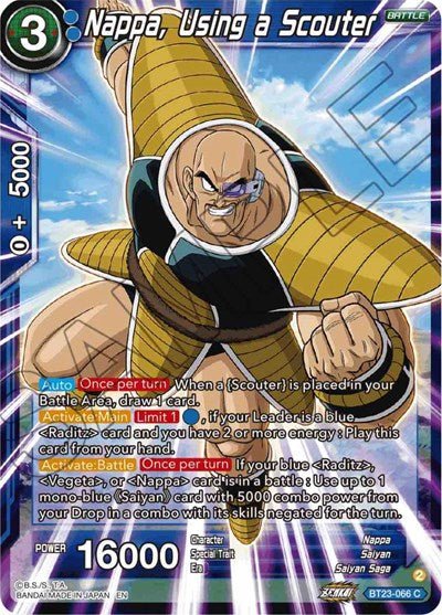 Nappa, Using a Scouter BT23-066 - Card Masters