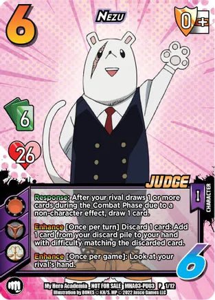 Nezu (Plus Ultra Pack 3 Judge) - MHA-PU03 P 1/12 - Card Masters